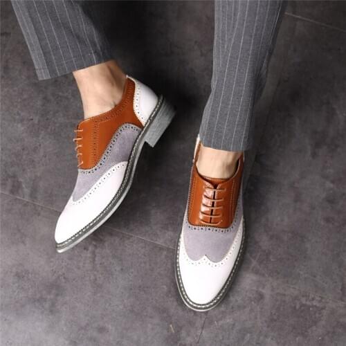 Size 48 Top Quality Leather Brogues Groom Wedding Shoes for Men Oxford Business Dress Shoes Italian Classic Mens Party Shoes