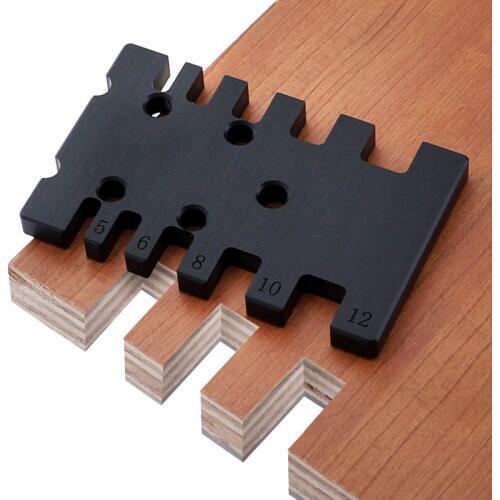 1pc Wood Jig 5-12mm 3/16"-1/2" Dovetail Jig for Woodworking Pusher Table Saw Flip-chip Engraving Machine