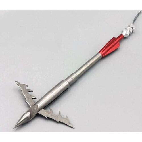 1pcs Fishing Arrow Flying Shark Swim Bladder Shooting Stainless Steel Slingshot Outdoor Hunting Shooting Fish Dart