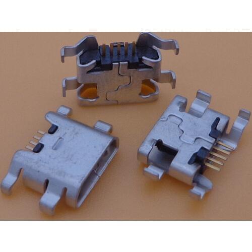 100pcs Micro USB 5pin mini Connector Mobile Charging port For ZTE Blade L2 S6 5.0 U807 N983 N807 U956 N5 N909 N798 N980 N986
