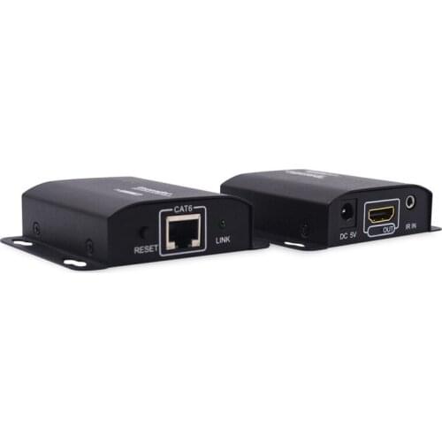 1080P LKV372A IR Converter HDMI-compatible Network Extender Transmitter & Receiver over Cat6/Cat7 Single Cable FHD Transmission