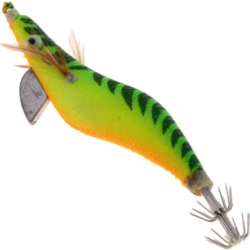 12cm Squid Jigs Hard Fishing Lures Artificial Shrimp 3D Eyes Fake Prawn Baits Saltwater Octopus Cuttlefish Fish Hooks Accessory