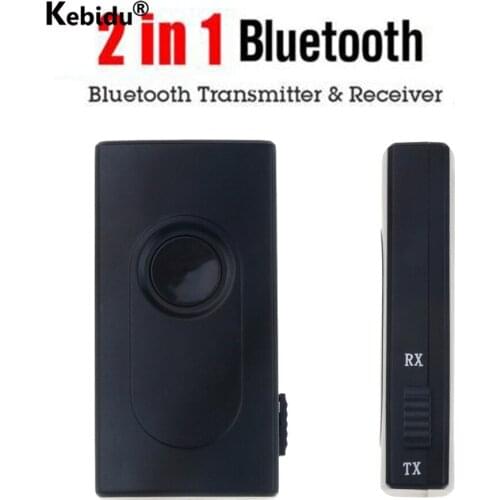 2 in 1 Bluetooth V4.2 Transmitter Receiver Wireless A2DP 3.5mm Adapter Stereo Audio Dongle For TV Car / Home Speakers MP3 MP4