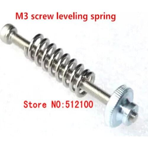 Free shipping 20PCS accessories leveling component suite M3 screw leveling spring leveling knob kit