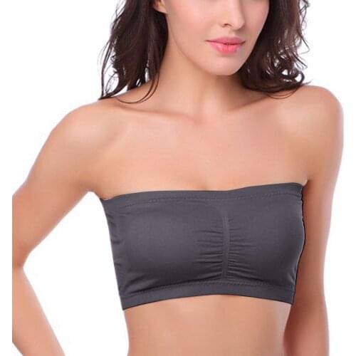 2021 Push Up Bikinis Top Swimsuits Bandeau Swimwear Sexy Women Biquini Tops Beachwear Sports Pure Bathing New #T1P