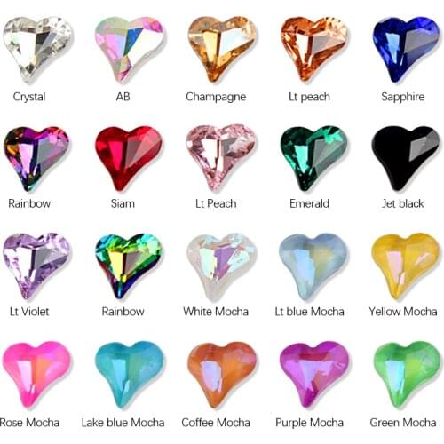 30pcs Nail Art Rhinestones Jewelry 8MM Pointed Bottom Shaped Big Peach Heart Shap Diamond Nail Decoration Jewelry