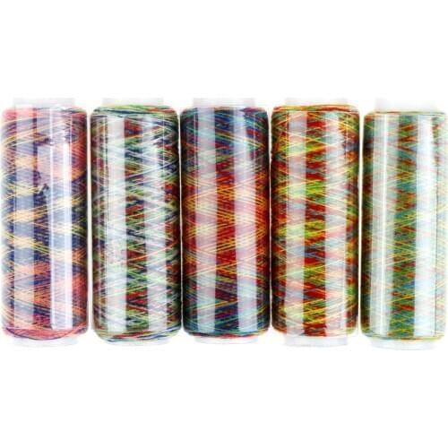 5 /12 Rolls/Set Rainbow Sewing Thread DIY Sewing Thread Kit For Hand Sewing Or Sewing Machine Different Colors