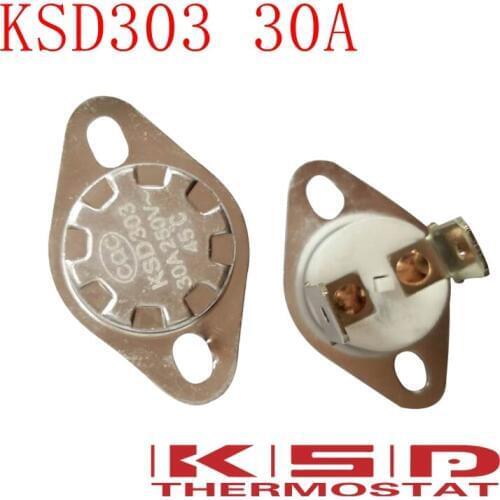 5pcs/lot KSD301/KSD303 125C 125 Degree Celsius 30A250V N.C. Normal Closed Ceramics Switch Thermostat Temperature control switch
