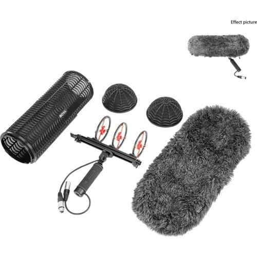 Boya BY-WS1000 Shotgun Windshield and Suspension Cable, Microphone Shock Absorber Cable, Microphone Cable