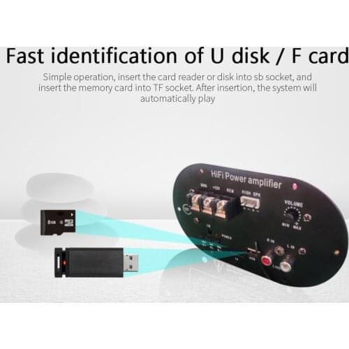 Digital Bluetooth 5.0 Stereo Amplifier AC 110V 220V 12/24V Board Digital Amplifier Mono Bluetooth Function HiFi Power Amplifier