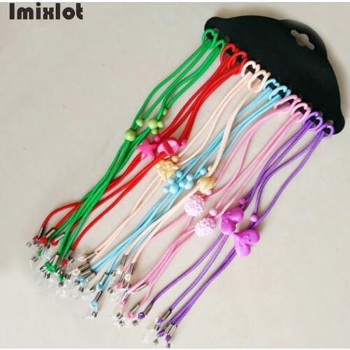 Imixlot 12pcs/Lot Mix Color Elastic Glasses String Bungee Cord Sunglasses For Kid Children Eyewear Lanyard Neck Rope Strap
