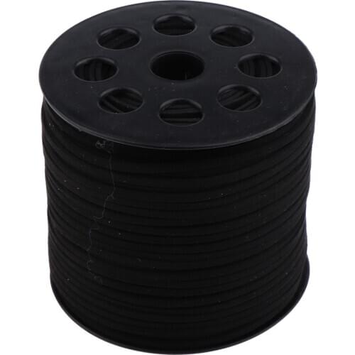 Faux Leather Suede Flat Lace Beading Thread Suede Cord String with Roll Spool Velvet Beading Supplies