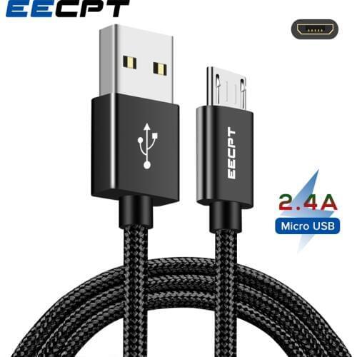 EECPT Micro USB Cable for Samsung S7 S6 Fast Charging Data Wire Mobile Phone Charger Cable Android Cord for Xiaomi Huawei Honor