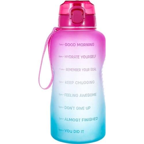 Quality 2L 64OZ 3.8L 128OZ Tritan Gallon Water Bottle with Flip-Flop BPA Free Drink Bottles Portable Sports Phone Stand GYM Jug