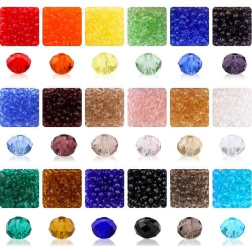 600pcs 4mm 6mm 5040 Briolette Beads Crystal round beads Faceted Austria bead embroidery for Jewelry making Best Selling Colors