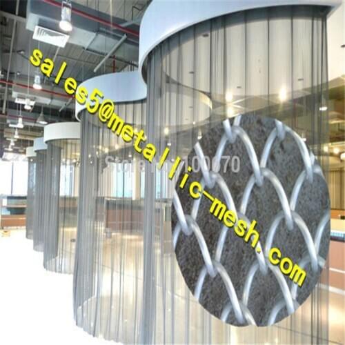Customized metal coil drapery chain link curtain for room divider and fireplace screen
