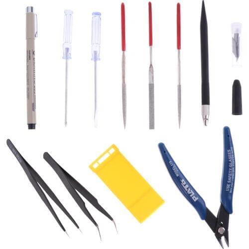 Set/11pcs Modeler Basic Tools Craft Car Model Tool Set for Gundam Model Building Kits