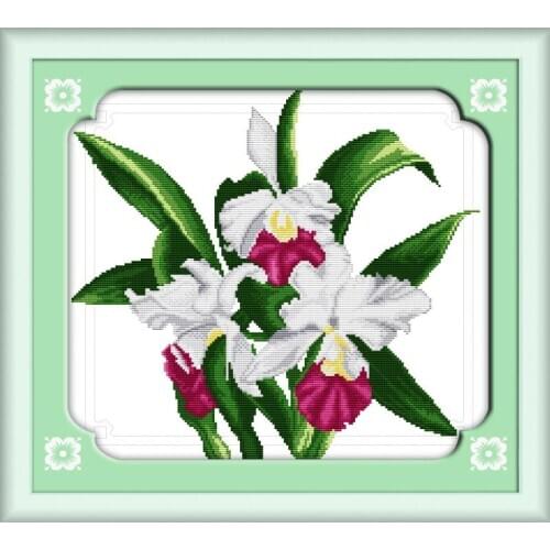 Joy Sunday Cross StitchBurst Into Bloom Needlework Kits11&14CT Printed Counted Water Soluble Cloth Cross Stitch for Home Decor