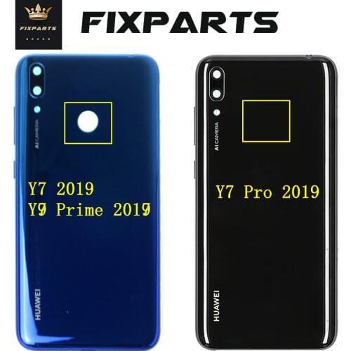 Original New for Huawei Y7 2019 Y7 Pro 2019 Y7 Prime 2019 Back Battery Cover Rear Housing Y7 2019 Case Y7 Pro 2019 Battery Cover
