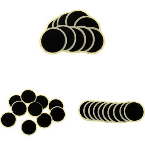 High Quality 30pcs 25mm Rubber Cotton Bicycle Bike Puncture Repair Inner Tube Tyre Patches Without Glue Repair Tools Black