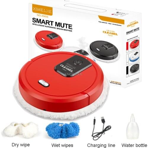 Robot Vacuum Cleaner Floor Mops USB Charging Vacuum Cleaner Rotary Mopping Machine Humidifying Spray Intelligent Sweeping Robot
