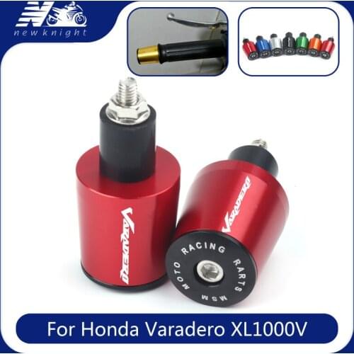 With Logo For Honda Varadero XL1000V 7/8" 22mm Motorcycle Accessories CNC Aluminum Handlebar Grip End Plug Handle Bar End Cap