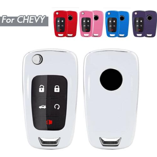 TPU Protective Car Key Case Keyless Fob Remote Key Cover Skin For Buick Verano GM Chevy Chevrolet Cruze Malibu Camaro Impala