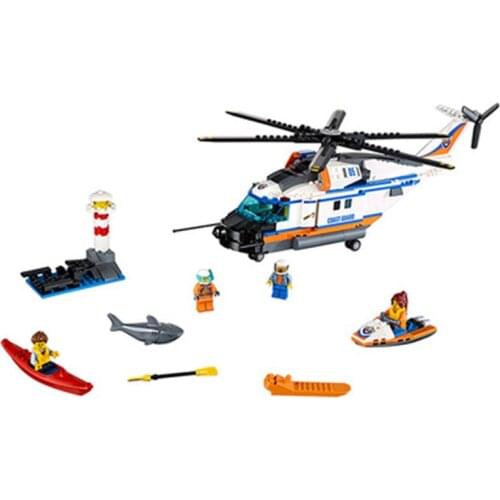 10754 City Series Heavy Rescue Helicopter 60166 Childrens Building Block Toy Gifts