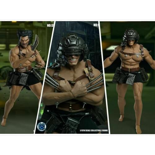 Per-sale SUPER DUCK 1/6 ET0045 Wolfman Figure Set 2 Head Carving 12'' Male Doll Model