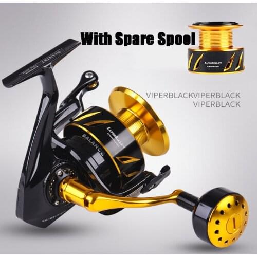 Japan Full Metal Lurekiller CW4000- CW10000 Spinning Reel With Spare Spool 10BB 35kg Drag Heavy Duty Long Casting Fishing Reel