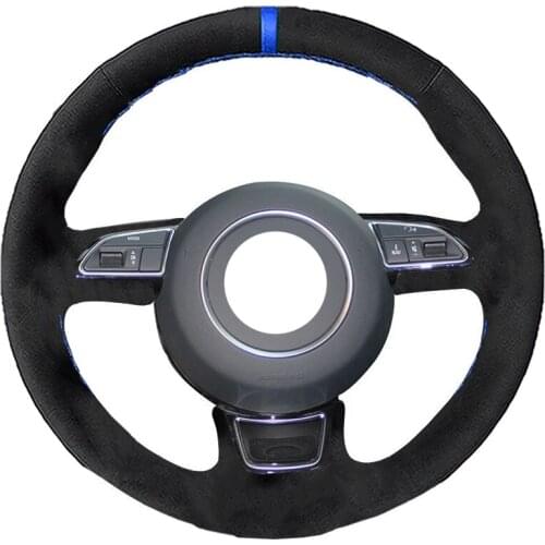 Alcantara Material Suede Leather Car Steering Wheel Cover for Audi A1 A3 A5 A7