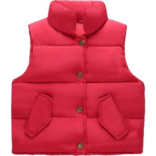 2021 Autumn Winter Children Vests Coats 2-8 Year Snow Baby Warm waistcoats for Boys & Girls Thicken Vests Kids Sleeveless jacket