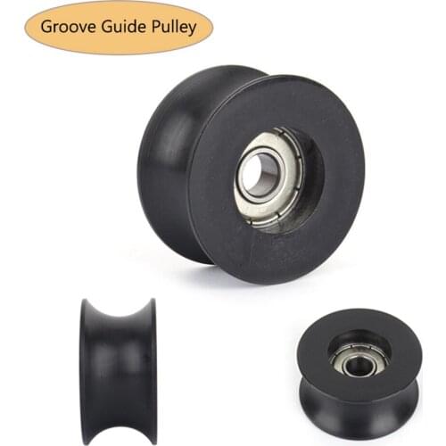 1/3pcs U-shaped Groove Nylon Roller Bearings 0840UU 8mm Groove Guide Pulley Sealed Rail Groove Ball Bearing Wheel