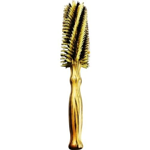 1PC Curly Hair Comb Bristle Hair Curling Brush Wooden Round Comb Hairstyling Curl Brush Salon Hair Styling
