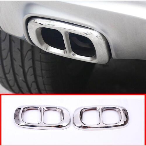 2pcs Stainless Steel Chrome For Mercedes Benz GLA Class X156 Car Exhaust Output Tail CoverTrim For Infiniti Q30 QX30 Accessories