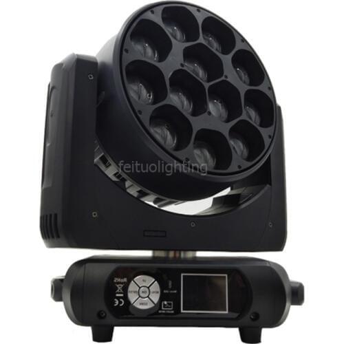 2pcs/Lot High Power New Dot Control Pixel Zoom Wash Moving Head Bee Eye Beam Light 12x40w Rgbw 4in1 Powercon In / Out Dmx Light