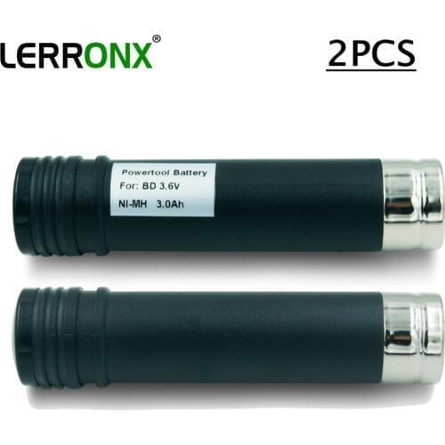 2PCS High Capacity 3000mAh 3.6V Ni-MH rechargeable battery for Black Decker VP100 VP105 VP110 VP110C VP143 Versapak nimh bateria