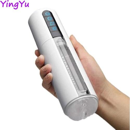 Automatic Male Masturbator Cup Realistic Mouth Vagina Pocket Pussy Blowjob Stroker Vibrating Smart Voice Heating Oral Sex Toy