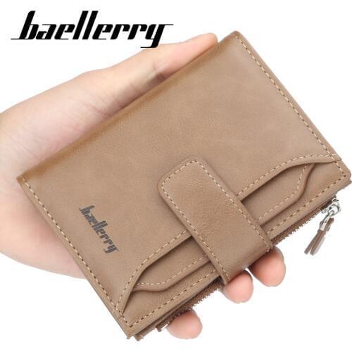 Baellerry Vintage Men Wallet PU Leather Short Wallets Male Multifunctional Purse Coin Pocket Driver License Holder D3218