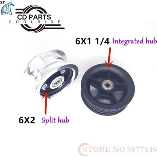 Coolride 6 Inch Aluminum Alloy Wheel 6X1 1 / 4 Electric Scooter Steel Ring 6x2 Front Wheel Rear Wheel Hub Wheel Rim Accessories
