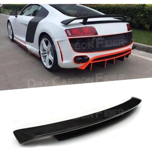 For R8 GT Style Carbon Fiber Rear Spoiler Boot Trunk Wings for Audi R8 V8 V10 2007 - 2016 Auto Racing Car Styling