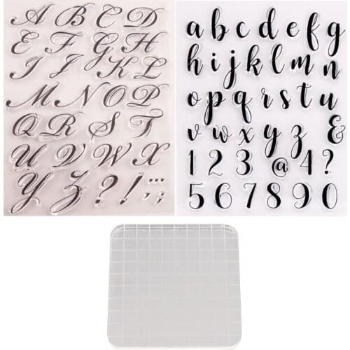 3pcs/set Number Alphabet Fondant Cake Stamp with Back Plate Reusable for Cookies Biscuit Decorating Tool Card Making DIY 896A