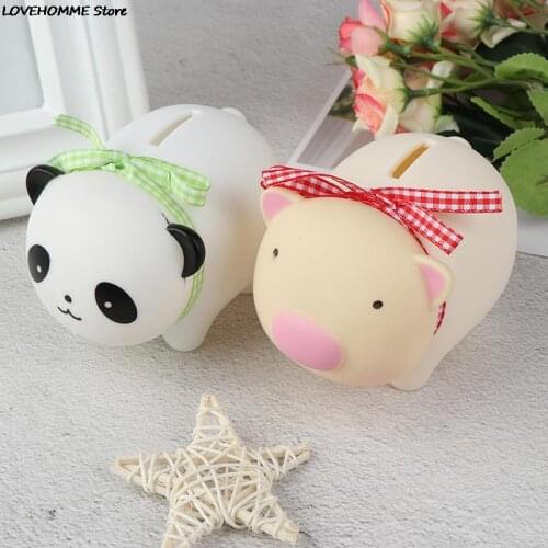 Piggy Bank Money Box Saving Cash Coin Cute Cartoon Animal Kids Toy Gifts Baby Room Desktop Decorative Nursery Ornaments