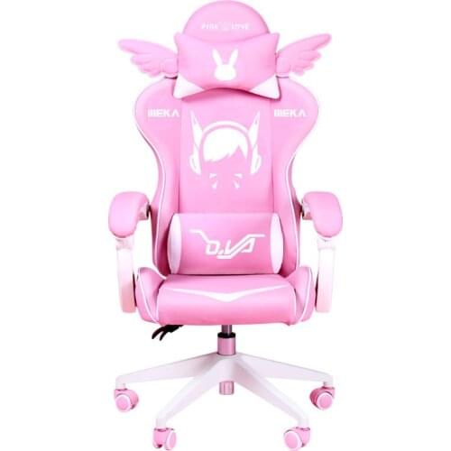 2021 New Girl Wings Gaming Chair Home Comfortable Leather Sofa Chair Kids Cute Color Learning Chair High Quality Office Chair