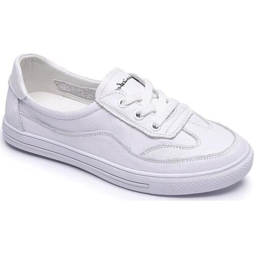 Women Genuine Leather Casual Shoes Sneakers Autumn Light White Sneaker Fashion Comfortable Vulcanized Shoe Woman Summer Flats