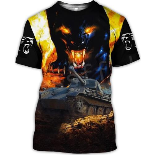 Tessffel Hot Games World of Tanks Animal Tank Funny NewFashion Tracksuit 3DPrint T-shirts Short Sleeves Streetwear Men/Women S-2