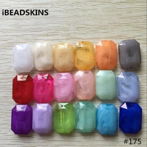 Newest (choose color) 30X21mm 100pcs/lot or so Acrylic marble effect beads #175(Design as shown)