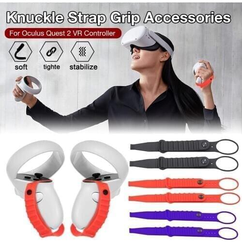 New Touch Controller Grip Knuckle Strap For Oculus Quest 2 VR Headset Wrist Strap Anti-Throw Handle Protective Vr Accessories