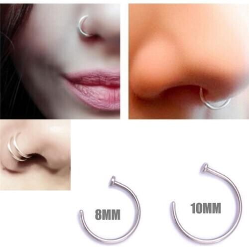 Piercing Medical Nose Ring For Women Open Hoop Ring Type Hoop Piercing Stud Body Jewelry Accessories