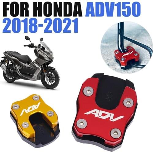 Motorcycle CNC Side Kick Stand Enlarger Plate Kickstand Foot Shelf Support Pad For HONDA ADV 150 ADV150 2019 2020 Parking
